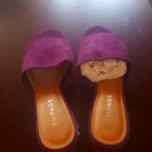 Pretty purple suede slide sandals size 8